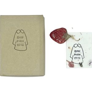 New in Box Dauphinette Single (*NOT A PAIR) Strawberry Fruit Resin Earring